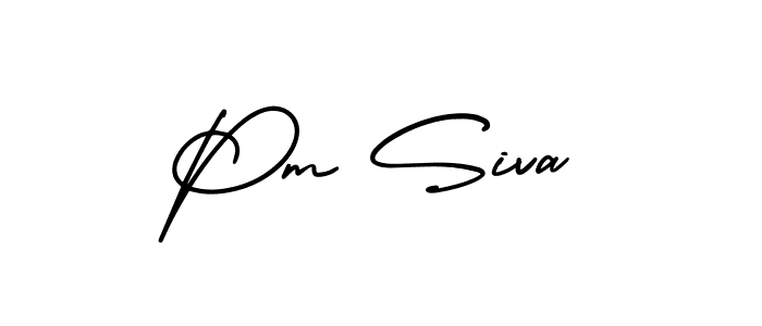 Make a beautiful signature design for name Pm Siva. With this signature (AmerikaSignatureDemo-Regular) style, you can create a handwritten signature for free. Pm Siva signature style 3 images and pictures png