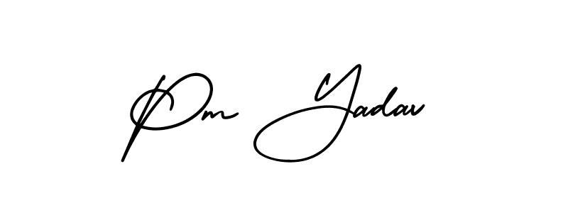 Make a beautiful signature design for name Pm Yadav. Use this online signature maker to create a handwritten signature for free. Pm Yadav signature style 3 images and pictures png