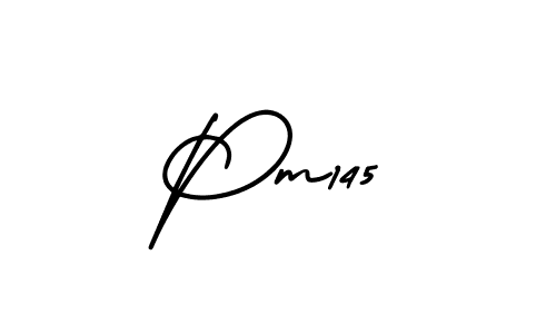 How to make Pm145 signature? AmerikaSignatureDemo-Regular is a professional autograph style. Create handwritten signature for Pm145 name. Pm145 signature style 3 images and pictures png