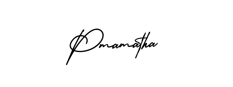 Create a beautiful signature design for name Pmamatha. With this signature (AmerikaSignatureDemo-Regular) fonts, you can make a handwritten signature for free. Pmamatha signature style 3 images and pictures png