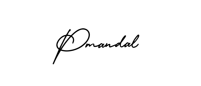 How to make Pmandal name signature. Use AmerikaSignatureDemo-Regular style for creating short signs online. This is the latest handwritten sign. Pmandal signature style 3 images and pictures png