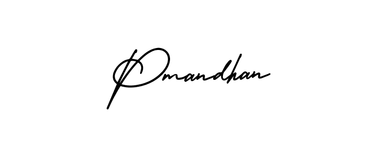 You should practise on your own different ways (AmerikaSignatureDemo-Regular) to write your name (Pmandhan) in signature. don't let someone else do it for you. Pmandhan signature style 3 images and pictures png