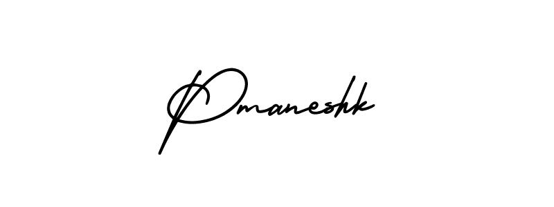 AmerikaSignatureDemo-Regular is a professional signature style that is perfect for those who want to add a touch of class to their signature. It is also a great choice for those who want to make their signature more unique. Get Pmaneshk name to fancy signature for free. Pmaneshk signature style 3 images and pictures png