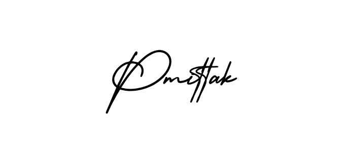 Design your own signature with our free online signature maker. With this signature software, you can create a handwritten (AmerikaSignatureDemo-Regular) signature for name Pmittak. Pmittak signature style 3 images and pictures png