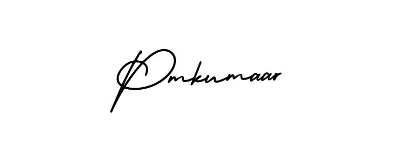 The best way (AmerikaSignatureDemo-Regular) to make a short signature is to pick only two or three words in your name. The name Pmkumaar include a total of six letters. For converting this name. Pmkumaar signature style 3 images and pictures png