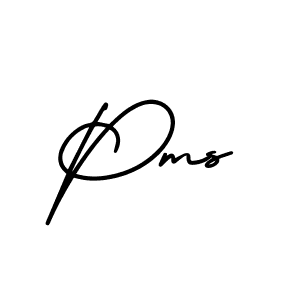 How to make Pms signature? AmerikaSignatureDemo-Regular is a professional autograph style. Create handwritten signature for Pms name. Pms signature style 3 images and pictures png
