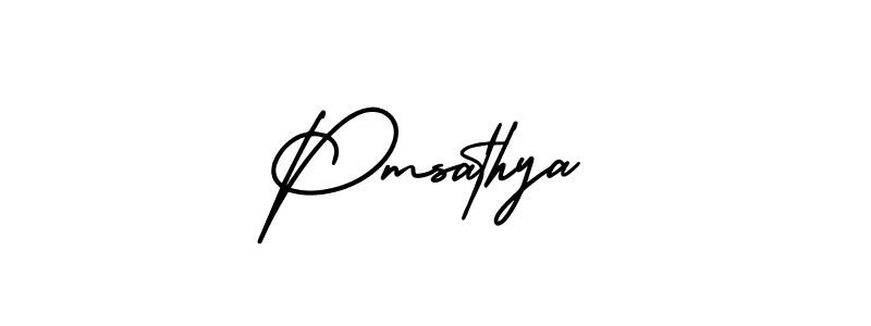 Also we have Pmsathya name is the best signature style. Create professional handwritten signature collection using AmerikaSignatureDemo-Regular autograph style. Pmsathya signature style 3 images and pictures png