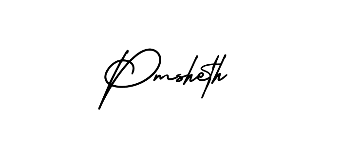 Create a beautiful signature design for name Pmsheth. With this signature (AmerikaSignatureDemo-Regular) fonts, you can make a handwritten signature for free. Pmsheth signature style 3 images and pictures png