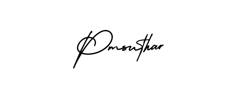 AmerikaSignatureDemo-Regular is a professional signature style that is perfect for those who want to add a touch of class to their signature. It is also a great choice for those who want to make their signature more unique. Get Pmsuthar name to fancy signature for free. Pmsuthar signature style 3 images and pictures png