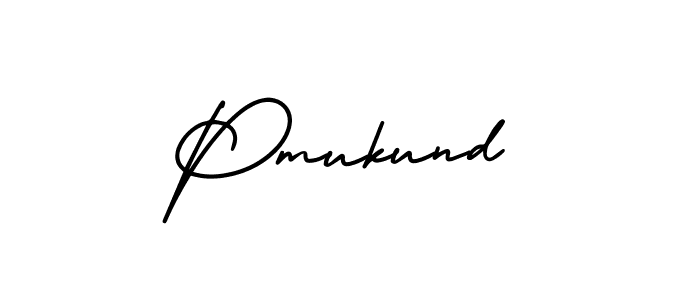 Make a beautiful signature design for name Pmukund. With this signature (AmerikaSignatureDemo-Regular) style, you can create a handwritten signature for free. Pmukund signature style 3 images and pictures png