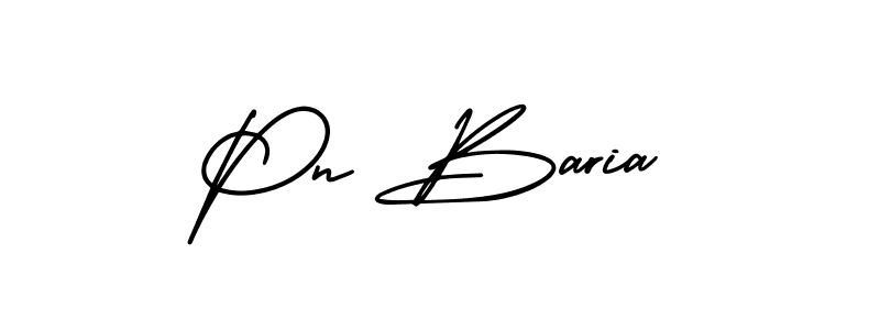 if you are searching for the best signature style for your name Pn Baria. so please give up your signature search. here we have designed multiple signature styles  using AmerikaSignatureDemo-Regular. Pn Baria signature style 3 images and pictures png