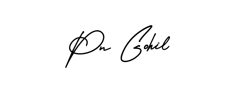AmerikaSignatureDemo-Regular is a professional signature style that is perfect for those who want to add a touch of class to their signature. It is also a great choice for those who want to make their signature more unique. Get Pn Gohil name to fancy signature for free. Pn Gohil signature style 3 images and pictures png