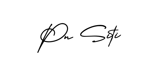 Pn Siti stylish signature style. Best Handwritten Sign (AmerikaSignatureDemo-Regular) for my name. Handwritten Signature Collection Ideas for my name Pn Siti. Pn Siti signature style 3 images and pictures png