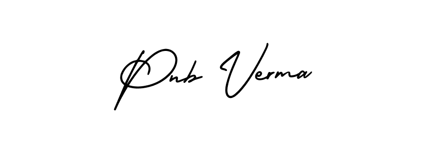 AmerikaSignatureDemo-Regular is a professional signature style that is perfect for those who want to add a touch of class to their signature. It is also a great choice for those who want to make their signature more unique. Get Pnb Verma name to fancy signature for free. Pnb Verma signature style 3 images and pictures png