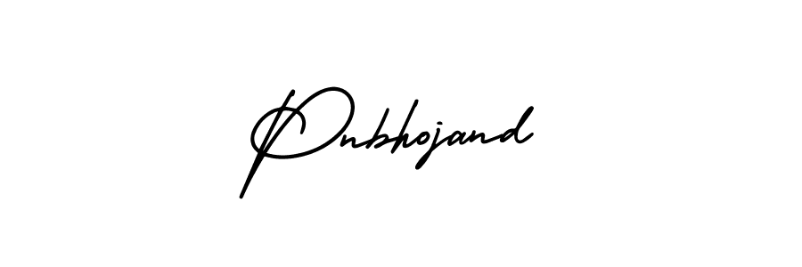 The best way (AmerikaSignatureDemo-Regular) to make a short signature is to pick only two or three words in your name. The name Pnbhojand include a total of six letters. For converting this name. Pnbhojand signature style 3 images and pictures png