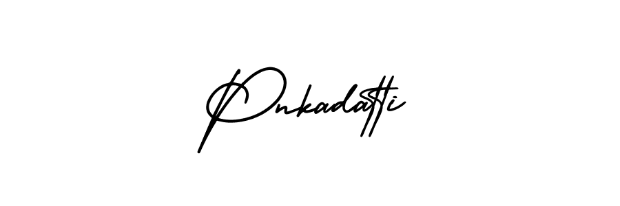 The best way (AmerikaSignatureDemo-Regular) to make a short signature is to pick only two or three words in your name. The name Pnkadatti include a total of six letters. For converting this name. Pnkadatti signature style 3 images and pictures png