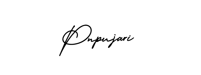 How to make Pnpujari signature? AmerikaSignatureDemo-Regular is a professional autograph style. Create handwritten signature for Pnpujari name. Pnpujari signature style 3 images and pictures png