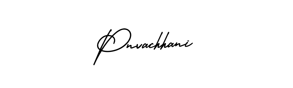 Pnvachhani stylish signature style. Best Handwritten Sign (AmerikaSignatureDemo-Regular) for my name. Handwritten Signature Collection Ideas for my name Pnvachhani. Pnvachhani signature style 3 images and pictures png