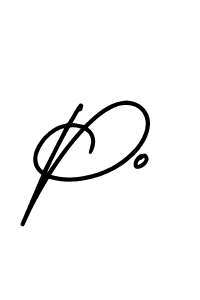 How to make Po name signature. Use AmerikaSignatureDemo-Regular style for creating short signs online. This is the latest handwritten sign. Po signature style 3 images and pictures png