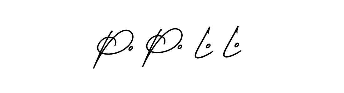 Design your own signature with our free online signature maker. With this signature software, you can create a handwritten (AmerikaSignatureDemo-Regular) signature for name Po Po Lo Lo. Po Po Lo Lo signature style 3 images and pictures png