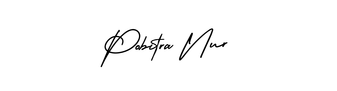 Best and Professional Signature Style for Pobitra Nur. AmerikaSignatureDemo-Regular Best Signature Style Collection. Pobitra Nur signature style 3 images and pictures png
