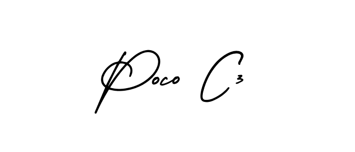 if you are searching for the best signature style for your name Poco C3. so please give up your signature search. here we have designed multiple signature styles  using AmerikaSignatureDemo-Regular. Poco C3 signature style 3 images and pictures png