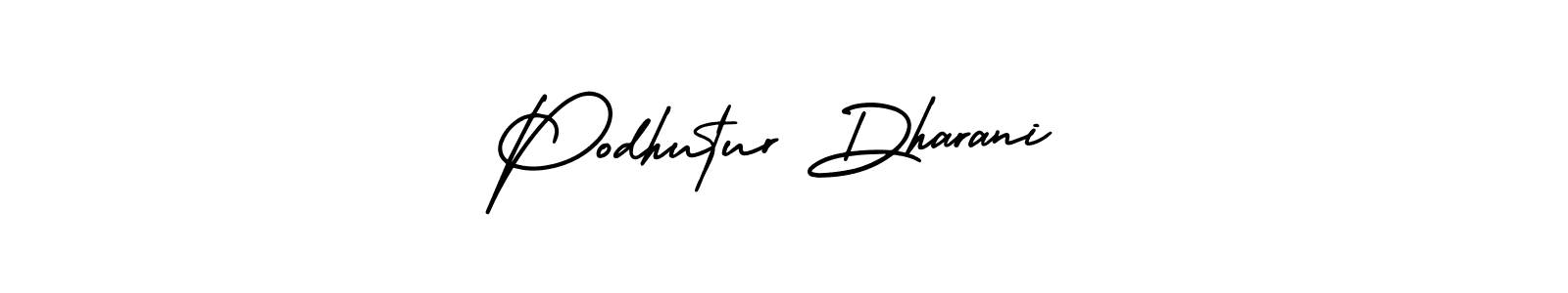 AmerikaSignatureDemo-Regular is a professional signature style that is perfect for those who want to add a touch of class to their signature. It is also a great choice for those who want to make their signature more unique. Get Podhutur Dharani name to fancy signature for free. Podhutur Dharani signature style 3 images and pictures png
