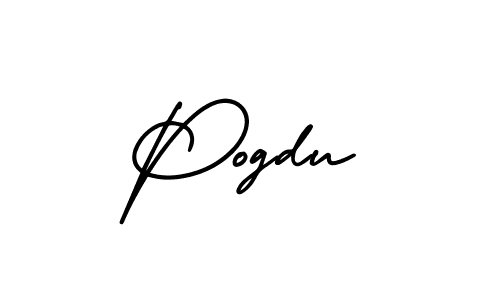 It looks lik you need a new signature style for name Pogdu. Design unique handwritten (AmerikaSignatureDemo-Regular) signature with our free signature maker in just a few clicks. Pogdu signature style 3 images and pictures png