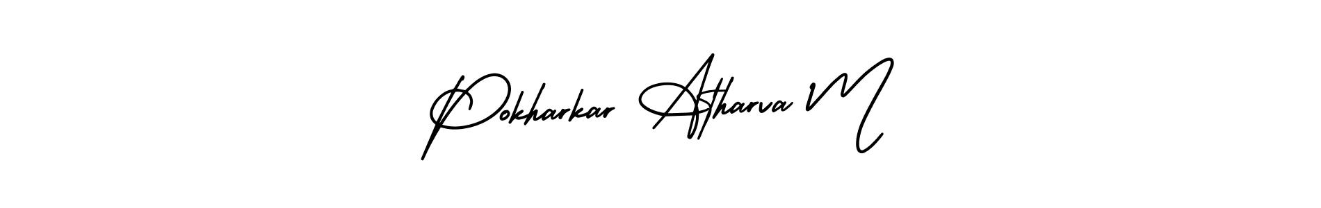 It looks lik you need a new signature style for name Pokharkar Atharva M. Design unique handwritten (AmerikaSignatureDemo-Regular) signature with our free signature maker in just a few clicks. Pokharkar Atharva M signature style 3 images and pictures png