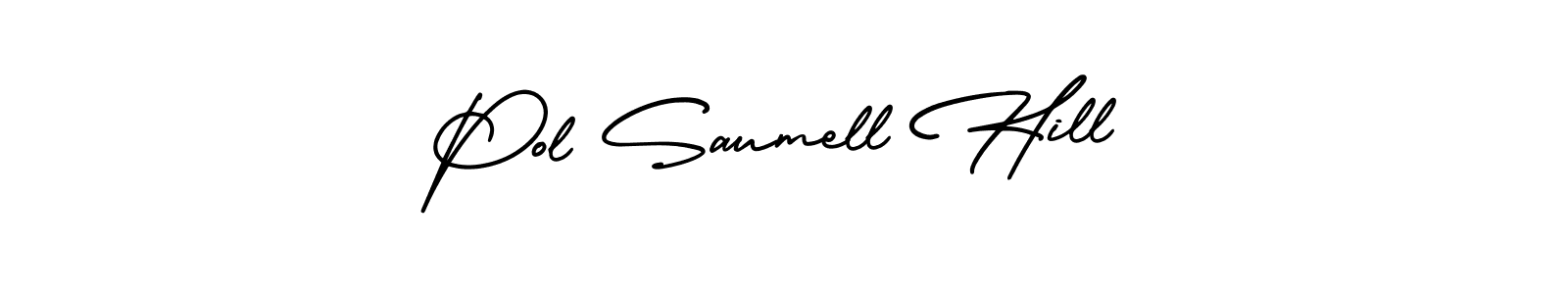 Also You can easily find your signature by using the search form. We will create Pol Saumell Hill name handwritten signature images for you free of cost using AmerikaSignatureDemo-Regular sign style. Pol Saumell Hill signature style 3 images and pictures png