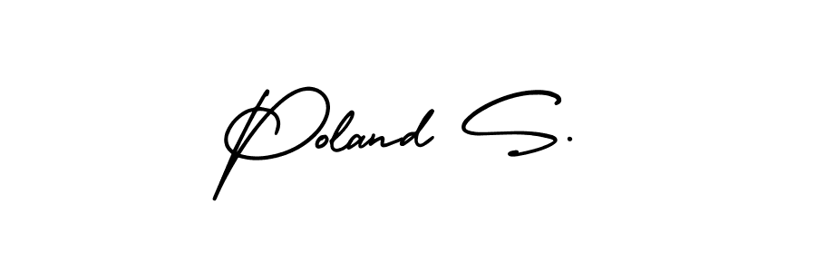 Poland S. stylish signature style. Best Handwritten Sign (AmerikaSignatureDemo-Regular) for my name. Handwritten Signature Collection Ideas for my name Poland S.. Poland S. signature style 3 images and pictures png