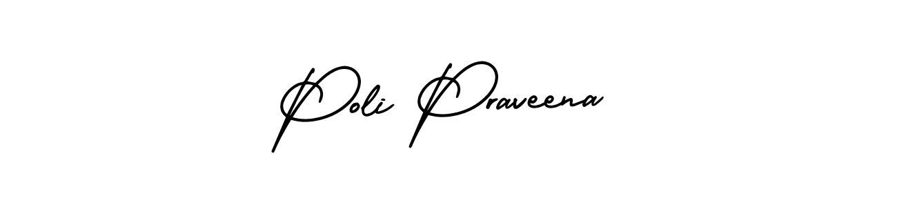 Also we have Poli Praveena name is the best signature style. Create professional handwritten signature collection using AmerikaSignatureDemo-Regular autograph style. Poli Praveena signature style 3 images and pictures png