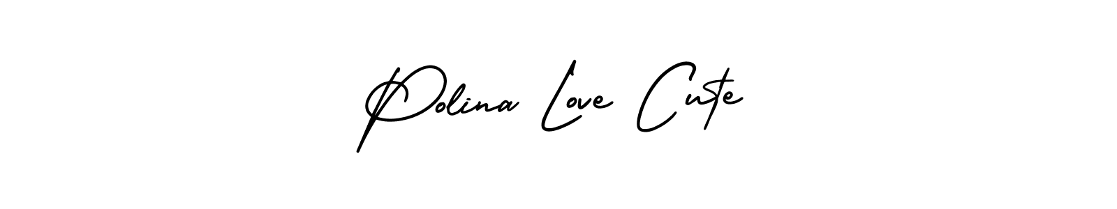 Use a signature maker to create a handwritten signature online. With this signature software, you can design (AmerikaSignatureDemo-Regular) your own signature for name Polina Love Cute. Polina Love Cute signature style 3 images and pictures png
