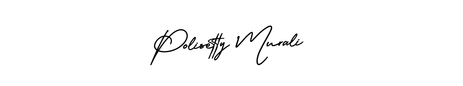 Polisetty Murali stylish signature style. Best Handwritten Sign (AmerikaSignatureDemo-Regular) for my name. Handwritten Signature Collection Ideas for my name Polisetty Murali. Polisetty Murali signature style 3 images and pictures png