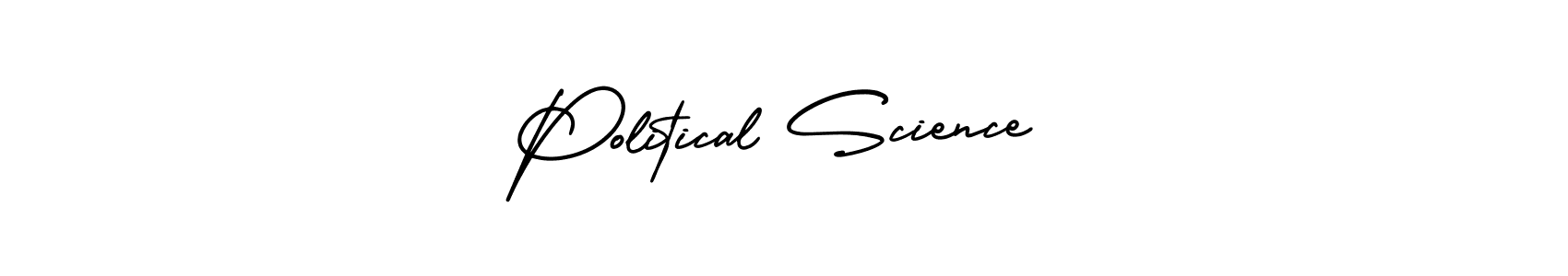 Political Science stylish signature style. Best Handwritten Sign (AmerikaSignatureDemo-Regular) for my name. Handwritten Signature Collection Ideas for my name Political Science. Political Science signature style 3 images and pictures png
