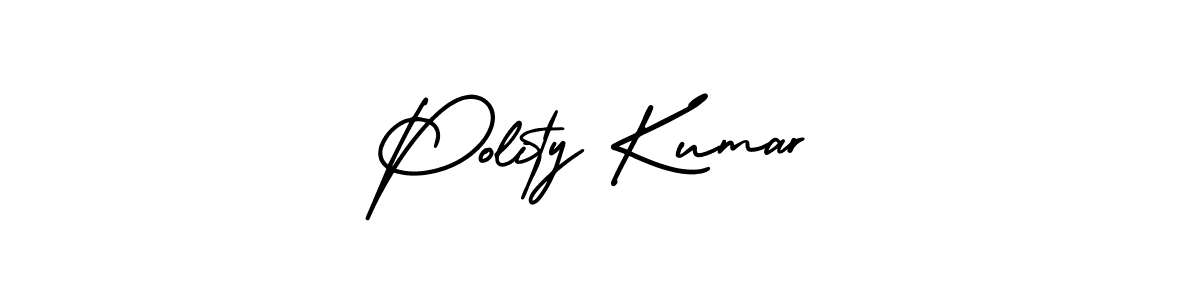 Polity Kumar stylish signature style. Best Handwritten Sign (AmerikaSignatureDemo-Regular) for my name. Handwritten Signature Collection Ideas for my name Polity Kumar. Polity Kumar signature style 3 images and pictures png