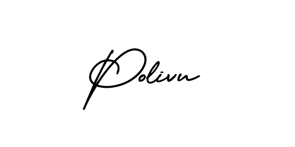 How to make Polivu signature? AmerikaSignatureDemo-Regular is a professional autograph style. Create handwritten signature for Polivu name. Polivu signature style 3 images and pictures png