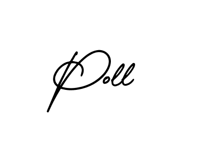 Poll stylish signature style. Best Handwritten Sign (AmerikaSignatureDemo-Regular) for my name. Handwritten Signature Collection Ideas for my name Poll. Poll signature style 3 images and pictures png