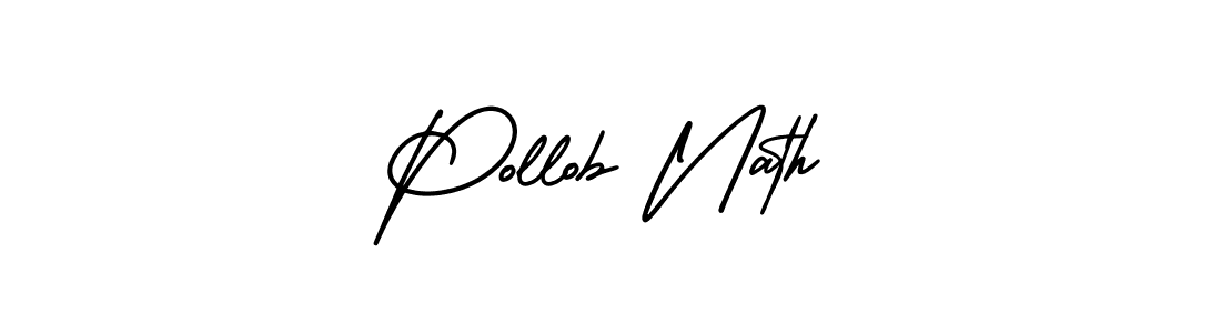 Use a signature maker to create a handwritten signature online. With this signature software, you can design (AmerikaSignatureDemo-Regular) your own signature for name Pollob Nath. Pollob Nath signature style 3 images and pictures png