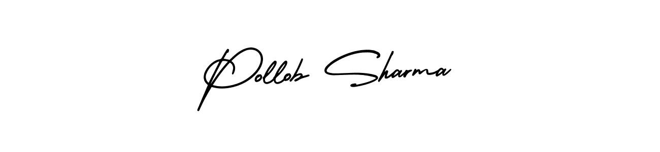 How to make Pollob Sharma signature? AmerikaSignatureDemo-Regular is a professional autograph style. Create handwritten signature for Pollob Sharma name. Pollob Sharma signature style 3 images and pictures png