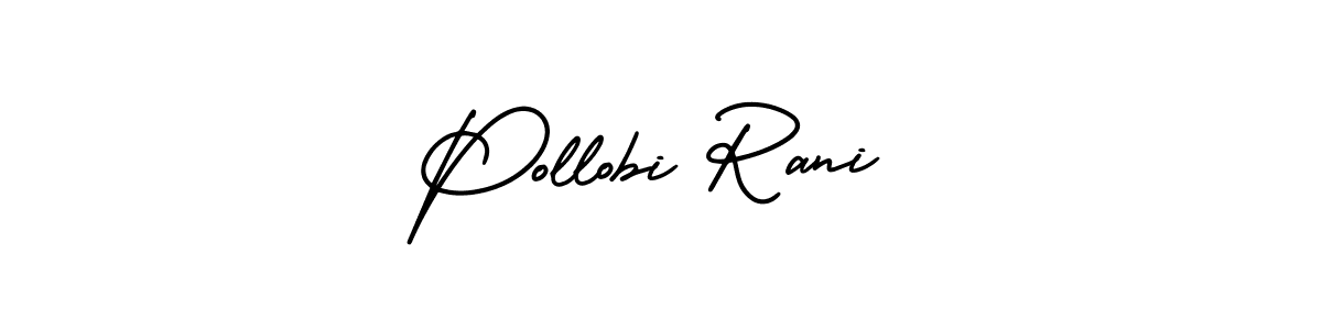 How to make Pollobi Rani signature? AmerikaSignatureDemo-Regular is a professional autograph style. Create handwritten signature for Pollobi Rani name. Pollobi Rani signature style 3 images and pictures png