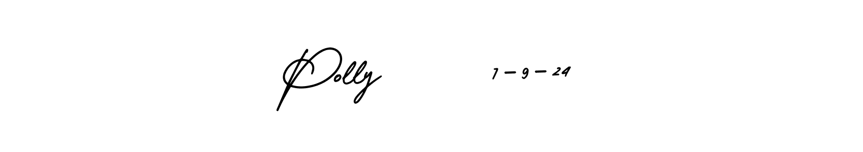 This is the best signature style for the Polly      7-9-24 name. Also you like these signature font (AmerikaSignatureDemo-Regular). Mix name signature. Polly      7-9-24 signature style 3 images and pictures png