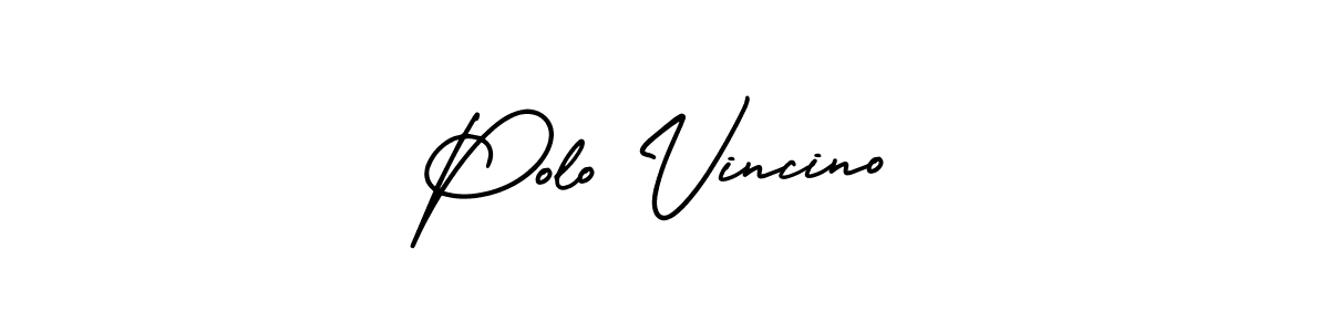 You should practise on your own different ways (AmerikaSignatureDemo-Regular) to write your name (Polo Vincino) in signature. don't let someone else do it for you. Polo Vincino signature style 3 images and pictures png