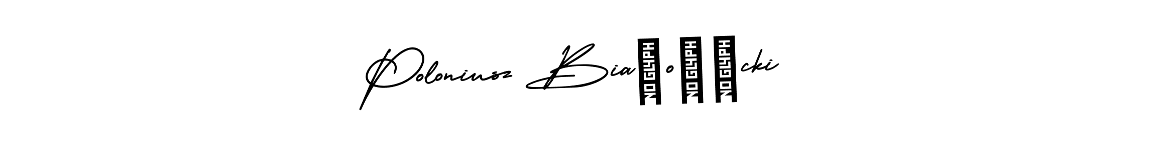 It looks lik you need a new signature style for name Poloniusz Białołęcki. Design unique handwritten (AmerikaSignatureDemo-Regular) signature with our free signature maker in just a few clicks. Poloniusz Białołęcki signature style 3 images and pictures png