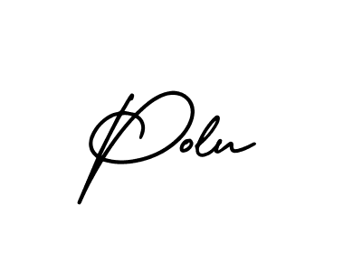 Create a beautiful signature design for name Polu. With this signature (AmerikaSignatureDemo-Regular) fonts, you can make a handwritten signature for free. Polu signature style 3 images and pictures png