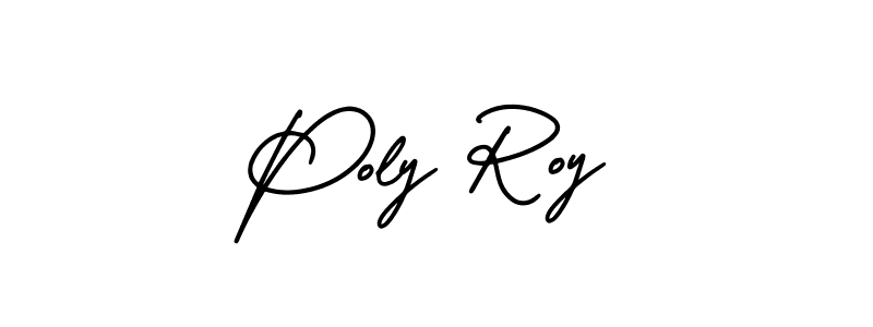 Create a beautiful signature design for name Poly Roy. With this signature (AmerikaSignatureDemo-Regular) fonts, you can make a handwritten signature for free. Poly Roy signature style 3 images and pictures png