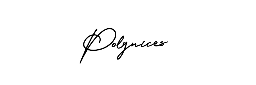 Polynices stylish signature style. Best Handwritten Sign (AmerikaSignatureDemo-Regular) for my name. Handwritten Signature Collection Ideas for my name Polynices. Polynices signature style 3 images and pictures png