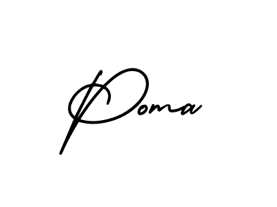 Best and Professional Signature Style for Poma. AmerikaSignatureDemo-Regular Best Signature Style Collection. Poma signature style 3 images and pictures png