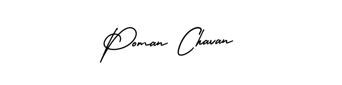 This is the best signature style for the Poman Chavan name. Also you like these signature font (AmerikaSignatureDemo-Regular). Mix name signature. Poman Chavan signature style 3 images and pictures png