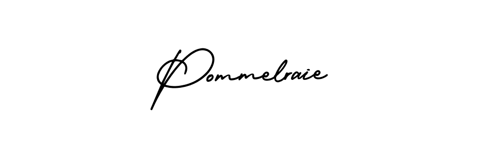 You should practise on your own different ways (AmerikaSignatureDemo-Regular) to write your name (Pommelraie) in signature. don't let someone else do it for you. Pommelraie signature style 3 images and pictures png